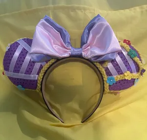 Handmade Disney Rapunzel Tangled Flower Braid Headband Ears thumbnail 1