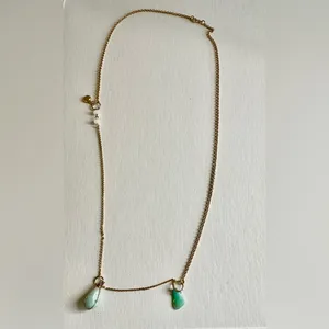 NWOT WA Studios Turquoise Necklace Gold thumbnail 4