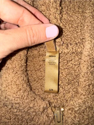 SKIMS Cozy Knit Zip‎ Up Hoodie in camel size S/M thumbnail 2