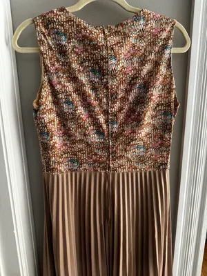 Miss Rubette Vintage halter maxi dress sleeveless mermaid like design pleated 12 thumbnail 6