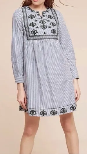 Anthro Lili’s Closet Stripped Andon Swing Dress thumbnail 1