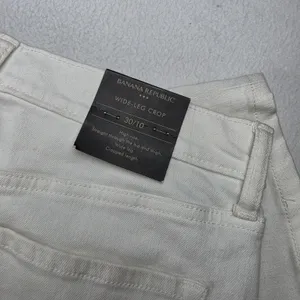 Banana Republic Womens 30/10 High Rise Wide Leg Crop Jeans Pure White 862762 thumbnail 8