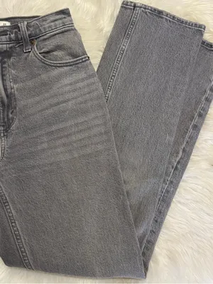 Abercrombie & Fitch 90s Straight Jeans 24 / 00 Gray Ultra High Rise thumbnail 5