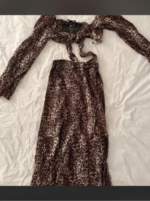 Leopard Print Two-Piece Crop Top & Maxi Skirt Set thumbnail 4