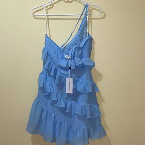 Womens New REVOLVE LOVERS AND FRIENDS DAWN MINI DRESS IN BABY BLUE thumbnail 5