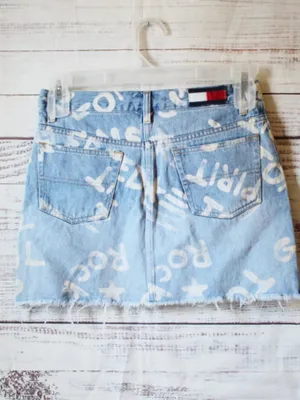 Tommy Jeans Vintage Y2K Tommy Hilfiger Denim Mini Skirt Size 1 thumbnail 3