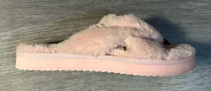 Koolaburra by Ugg Pink Faux Fur Slide Sandal Slippers thumbnail 4