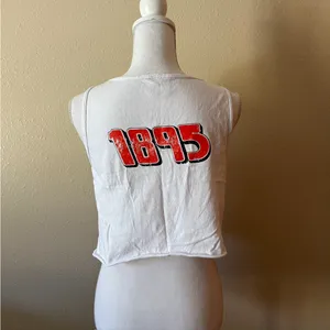 Comfort Colors Sorority Chi Omega White Graphic Tank Top Size Small thumbnail 3