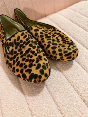 Birdies The Starling Cheetah Calf Hair Slip On Loafer Size 8.5 thumbnail 4