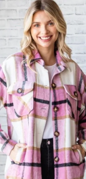 Pink Flannel Shackleton Size 3XL By Veveret thumbnail 1