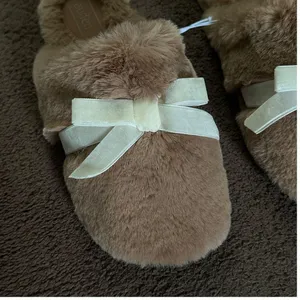 Auden Brown Slippers with Bow Fall Season Size 11 NWOT thumbnail 8