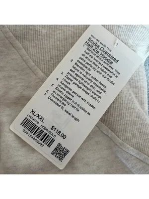 Lululemon Scuba Oversized Half Zip Hoodie Heathered Bone Gold Size XL / XXL New thumbnail 7
