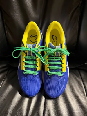 Nike Pegasus 40 Men's Size 8 Brazil Road Running Shoes FN0020-401 Blue/Yellow thumbnail 6