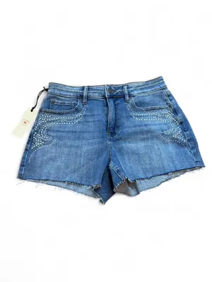 NWT Idyllwind Rhinestone High Rise Western Denim Shorts Size 6 thumbnail 2