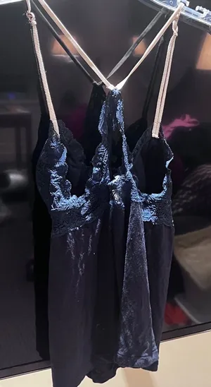 Eberjey Navy blue pajama top thumbnail 1