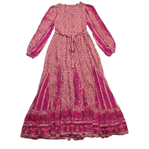 NWT Free People Happy Feelings Maxi in Peach Pink Floral Print Dress XS $168 thumbnail 6
