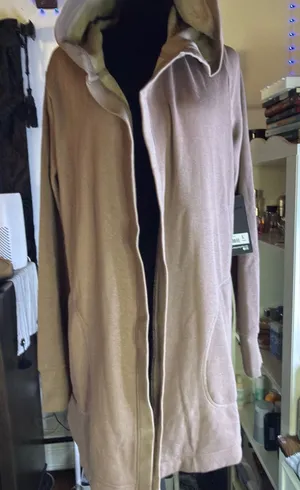 90 Degree By Reflex Long Hooded Cardigan in Iron thumbnail 1