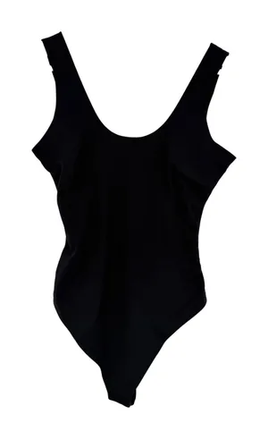 Pinsy Shapewear Bodysuit Size M Black Tank Sculpting Thong Back thumbnail 1