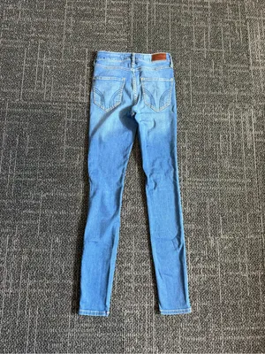 Hollister High Rise Super Skinny Distressed Stretch Blue Jeans 00R thumbnail 4