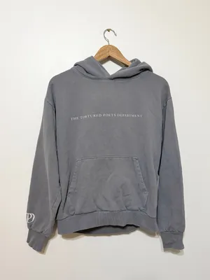 Taylor Swift The Tortured Poets Department Gray Hoodie Size Medium thumbnail 2