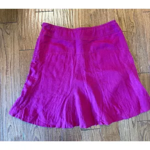 Athleta 100% linen fuschia aline miniskirt xl thumbnail 5