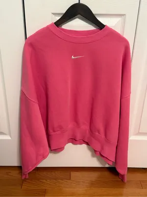 Nike Phoenix Fleece Crewneck Sweatshirt in Playful Pink Sail thumbnail 2