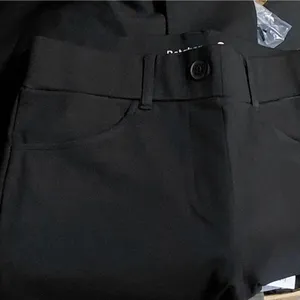 Betabrand 7 Pocket Bootcut Dress Yoga Pants Size Medium Petite Black Stretch thumbnail 9