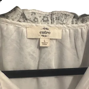Entro White Floral Top Lg thumbnail 3