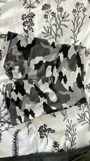 White camo Aerie Biker Shorts thumbnail 4