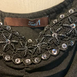 Tea Collection Black Sequins Top Size L thumbnail 2