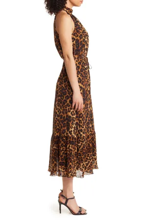Sam Edelman Leopard Print High Neck Sleeveless Dress thumbnail 3