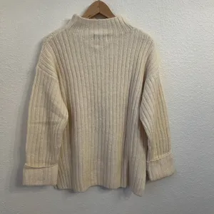 Old Navy Mock Neck Tunic Sweater‎ Size Small Shaker Stitch Knit Cream thumbnail 5