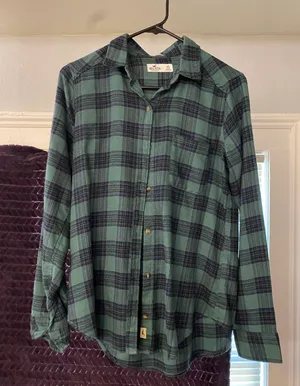 Hollister boyfriend fit flannel thumbnail 1