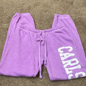 Exist Lavender Track Joggers with White Lettering thumbnail 3