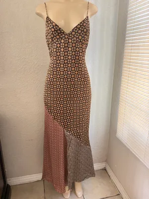 Zara women’s. Dress size medium Floral Patchwork Maxi Dress bohemian , western thumbnail 3