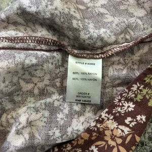 Floral Tiered Dress in Brown Size Medium thumbnail 5