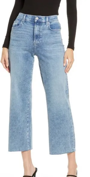7 For All Mankind Vintage Luxe Cropped Alexa Raw Hem Jeans Women’s 25 thumbnail 1
