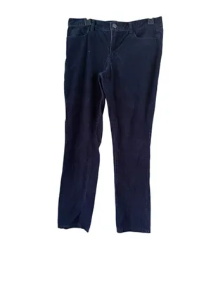 Women's J.Crew Navy Corduroy Matchstick Straight Leg Pants Size 31 thumbnail 2