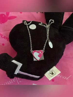 Playboy Y2K bunny hear necklace thumbnail 3