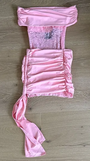 Thats So Fetch Mini Dress Off Shoulder Lulea Size US4 Pink thumbnail 1