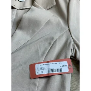 NWT ICHI Kate Knit Blazer doeskin‎ single button stretch beige $109 size S 2 thumbnail 5