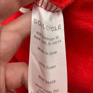 NWOT Soulcycle embroidered lace‎ up cropped sweatshirt sz XL thumbnail 5