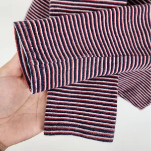 Madewell Long Sleeve Bodysuit Top Crewneck Striped Red Navy White Size M thumbnail 9