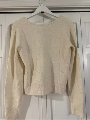 Aerie NWT oatmeal scoop neck cropped sweater M thumbnail 6