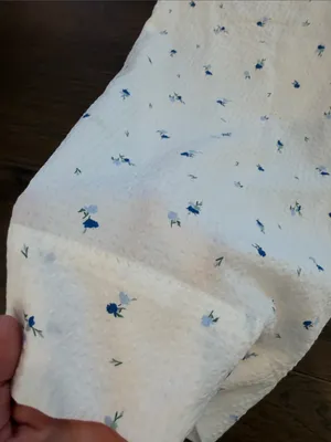 Auden Women's Cropped Pajama Pants Size Small in White and Blue Floral - C33-092 thumbnail 7