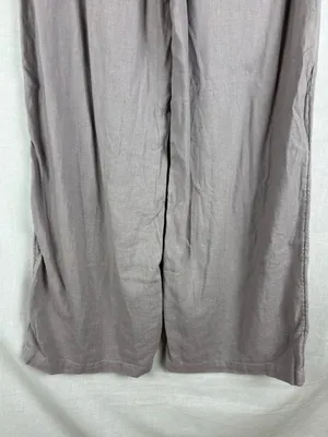 Abercrombie & Fitch Wide Leg Linen Pants Mauve Size M thumbnail 8