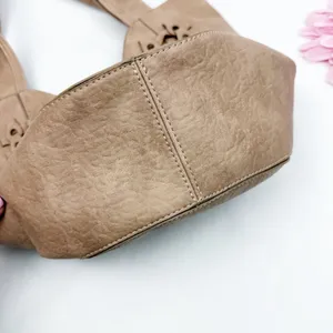 Anthropologie Carson Faux Leather Braided Tote Bag Tan Boho Bohemian Festival thumbnail 7