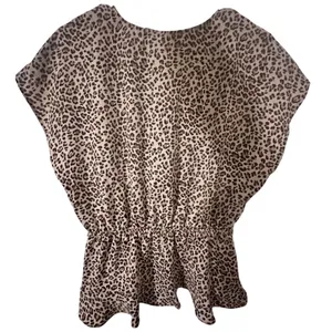 ASTR The Label Leopard Print Wrap Blouse Women Size Large Top thumbnail 8