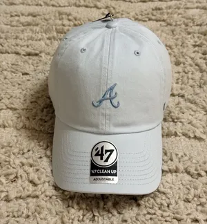 NEW 47 Brand Atlanta Braves Base Runner ’47 Clean Up Hat thumbnail 2