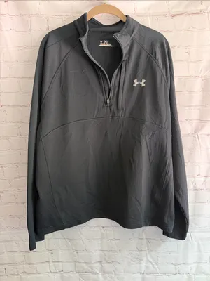 Under Armour Woman’s Black Quarter-Zip Performance Pullover Size Large thumbnail 1